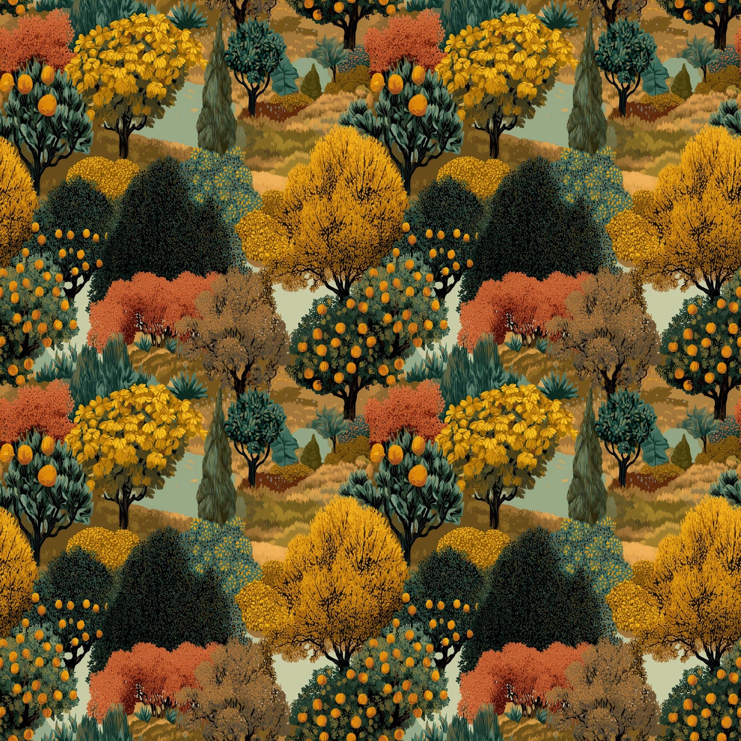 Autumn Orchard 100% Cotton Fabric - Continuous Cuts  - Drewie Pie Fabrics