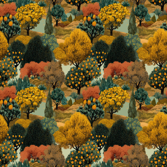 Autumn Orchard 100% Cotton Fabric - Continuous Cuts - Drewie Pie Fabrics