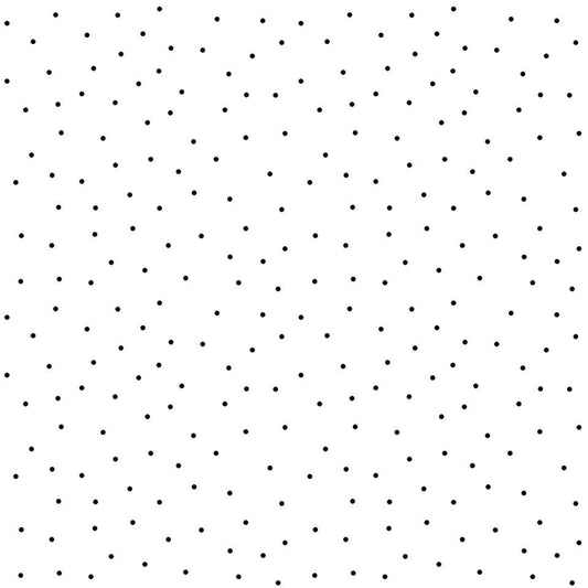 Kimberbell Basics - tiny dots - White/Black  100% Cotton - MAS8210-W -  Blender