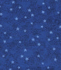 Navy Stars Cotton fabric - 100% Cotton - continuous cuts