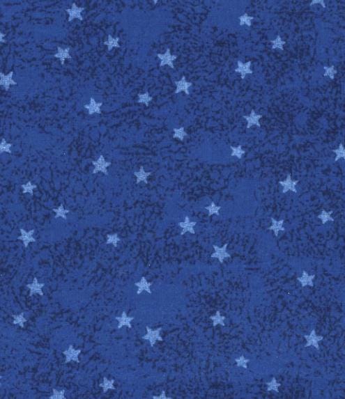 Navy Stars Cotton fabric - 100% Cotton - continuous cuts