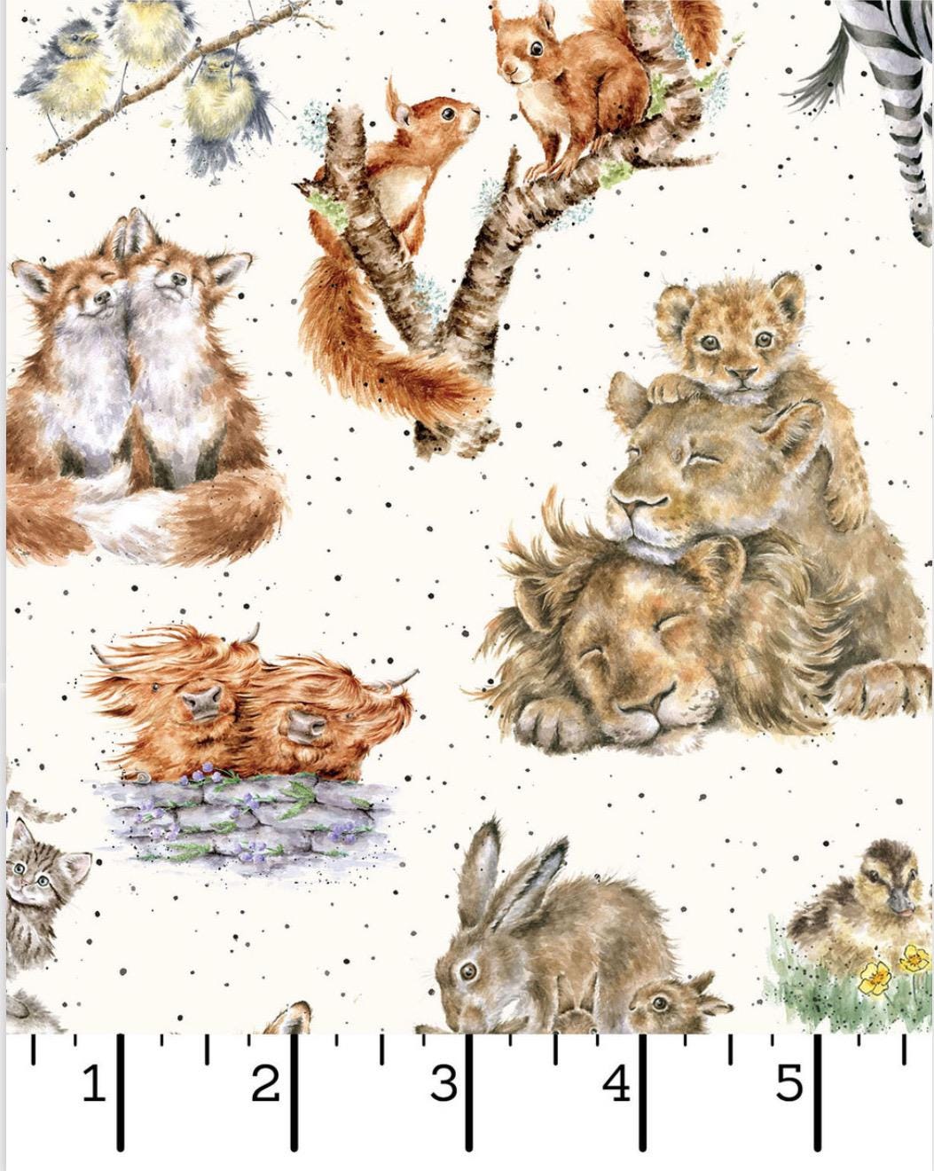 Together is Better - Fabric - 100% Cotton - Animals - Cute