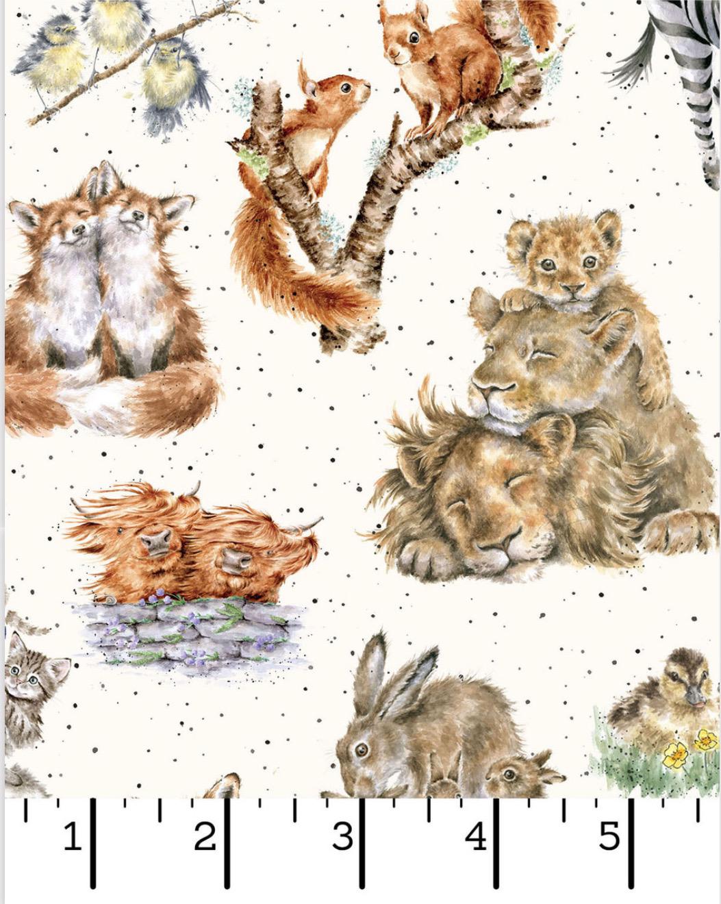 Together is Better - Fabric - 100% Cotton - Animals - Cute