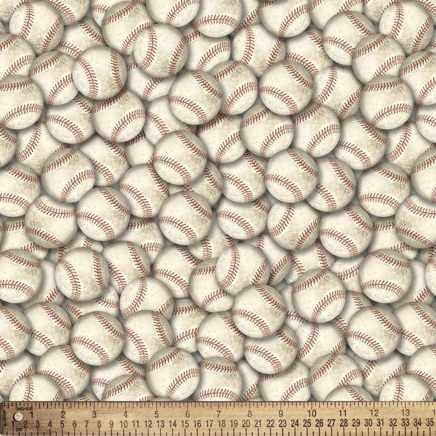 All Star Sports Cotton DT-4634-6C-1 Multi - Vintage Baseballs 100% Cotton Fabric - David Textiles