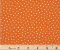Tangerine Irregular Dots Cotton Fabric -Orange 100% Cotton Blender
