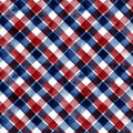 Patriotic Bias Plaid Cotton fabric - 100% Cotton - continuous cuts Drewie Pie Fabrics - Blender