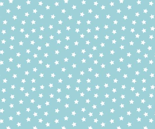 Tiny Stars on Aqua Blue Cotton fabric - 100% Cotton - continuous cuts
