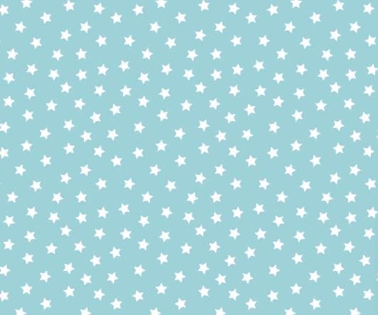 Tiny Stars on Aqua Blue Cotton fabric - 100% Cotton - continuous cuts