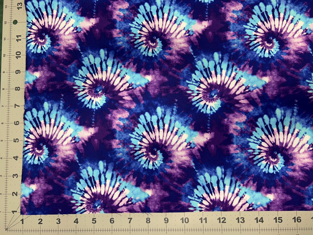 Purple Tie Dye 100% Cotton Fabric- Cotton -