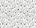 Stacked Ghosts Halloween 100% Cotton Fabric - Drewie Pie Fabrics