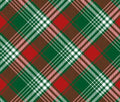 Red Green Festive Christmas Bias Plaid Cotton fabric- continuous cuts- - fast shipping! Drewie Pie Fabrics