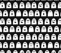 Ghosts on Black Halloween 100% Cotton Fabric - Drewie Pie Fabrics