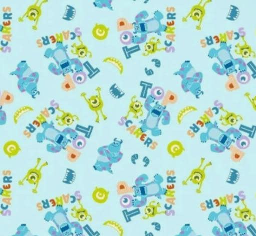 Monsters Inc. Top Scarers Cotton Fabric   100% Cotton