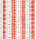 Heart Ribbon Cotton Fabric- 100% Cotton - Continuous Cuts