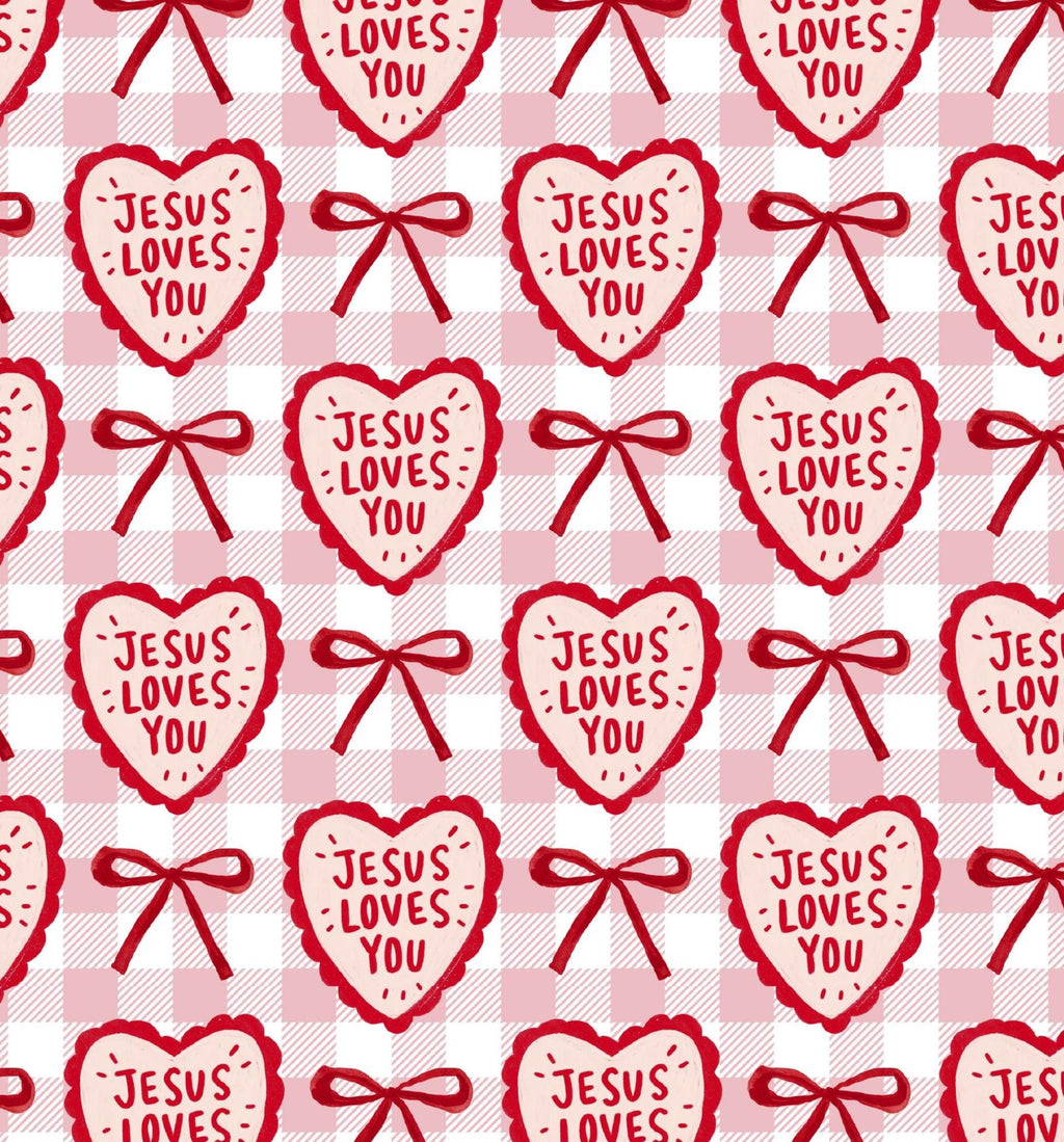 Jesus Loves You Cotton Fabric -100% Cotton - continuous cuts - Drewie Pie Fabrics