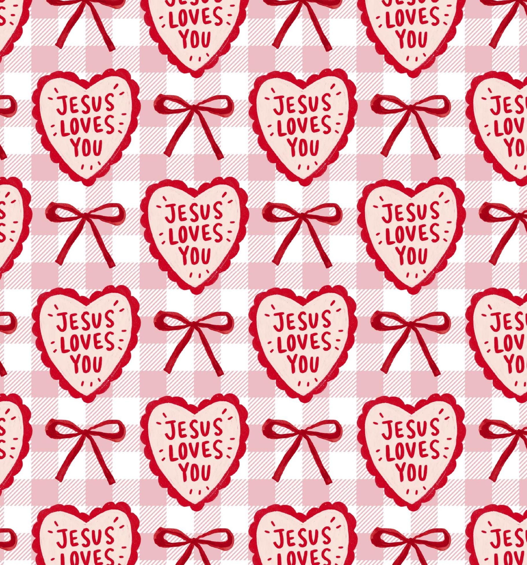 Jesus Loves You Cotton Fabric -100% Cotton - continuous cuts - Drewie Pie Fabrics