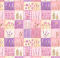 Spring Floral Patch Cotton Fabric- 100% Cotton Continuous Cuts Drewie Pie Fabrics