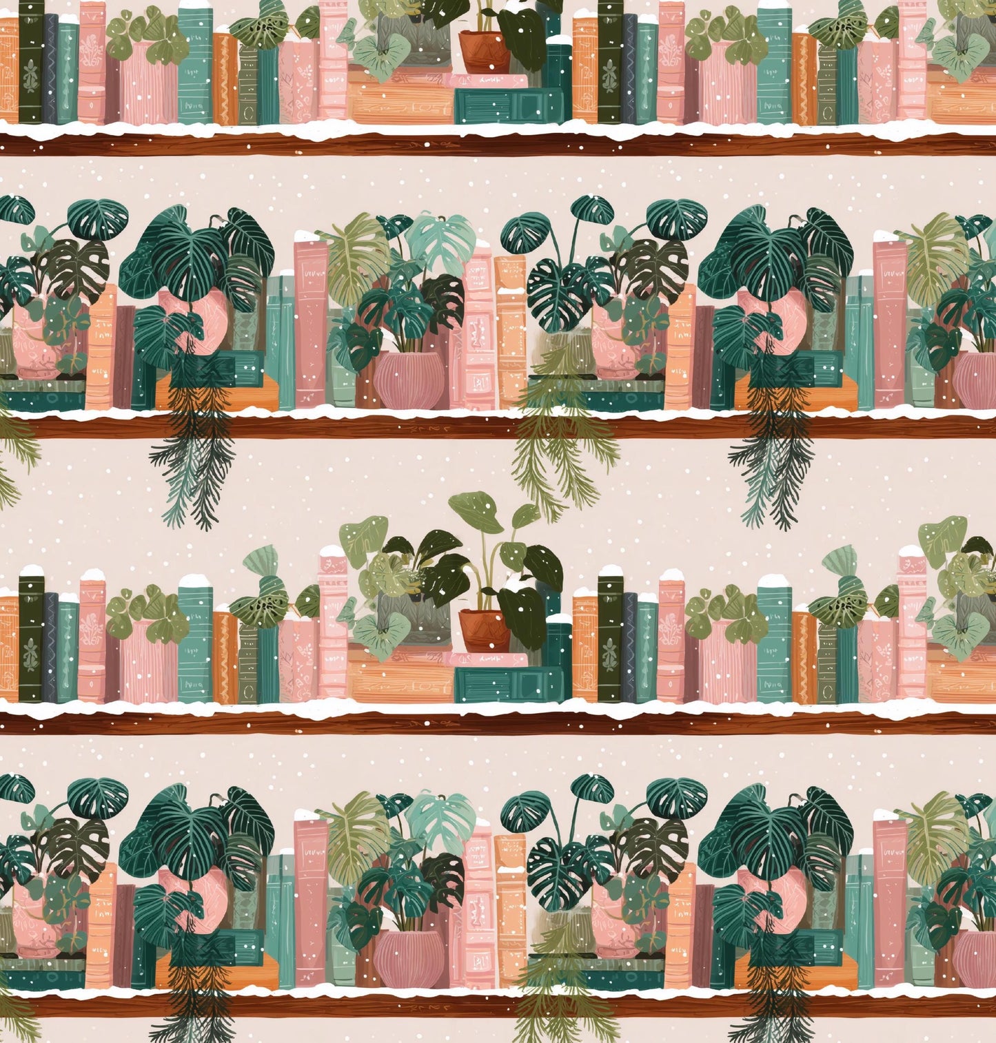 Plans and Books on Bookshelves 100% Cotton Fabric - Continuous Cuts - Drewie Pie Fabrics