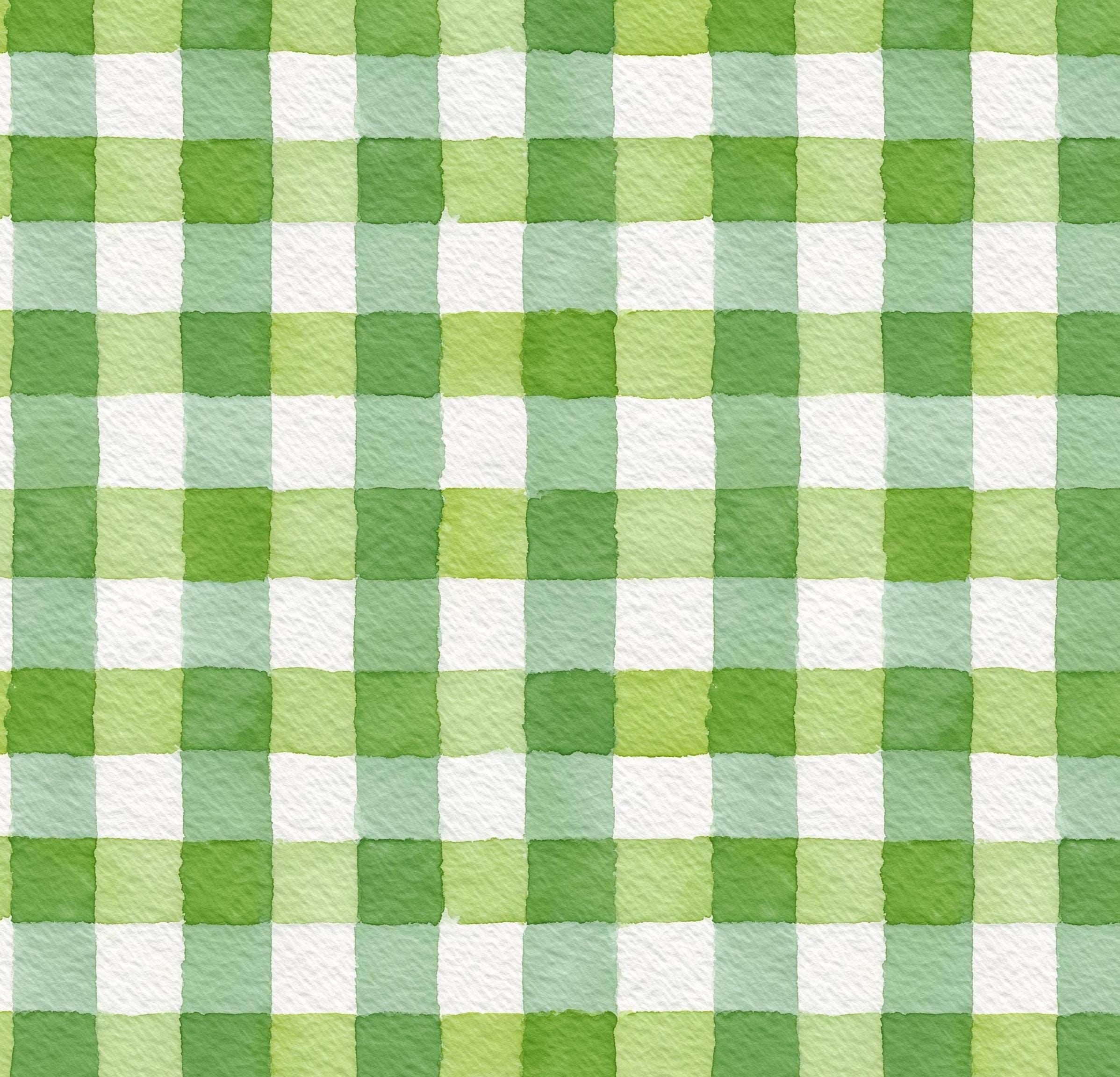 St Patrick's Day Watercolor Plaid Cotton Fabric- green cotton fabric 100% Cotton - continuous cuts