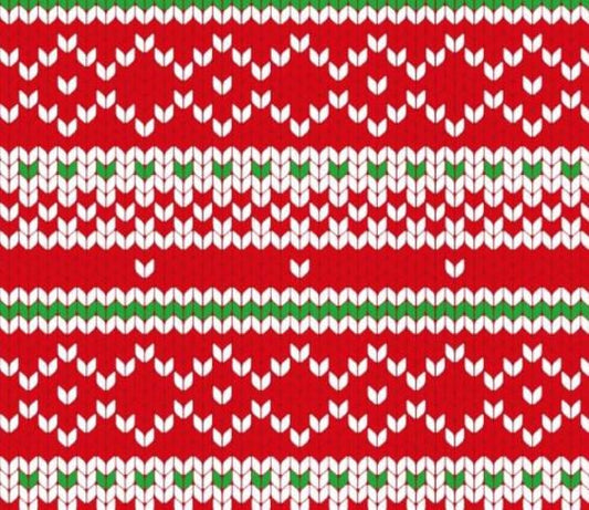 Festive Christmas Sweater Print Cotton fabric- continuous cuts- - fast shipping! Drewie Pie Fabrics