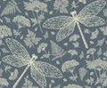 Dragonflies Cotton Fabric 100% Cotton - Continuous Cuts