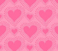 Valentines Hearts Pink Cotton Fabric- 100% Cotton Continuous Cuts Drewie Pie Fabrics