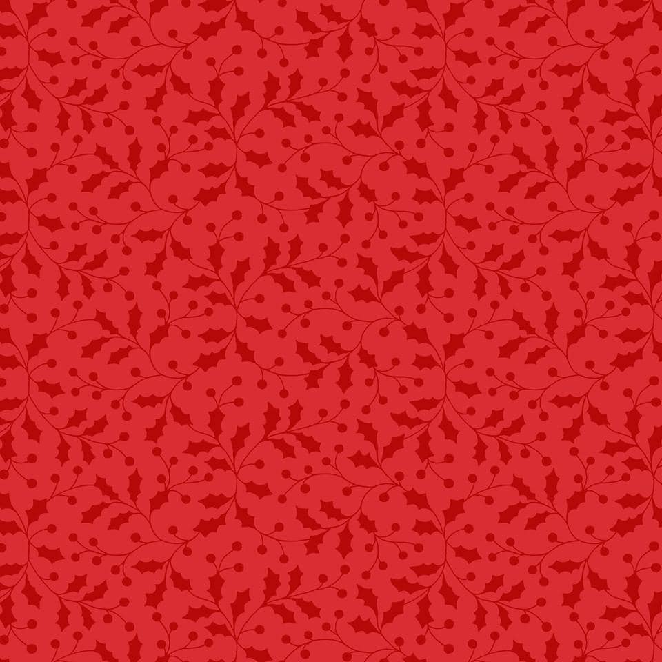 Hollies & Berries Cotton fabric- Merry Mix- continuous cuts - cotton fabric- fast shipping! MAS1113-R