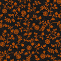 Orange Pumpkin Vines Black Halloween Fabric - 100% Cotton - Continuous cuts Pumpkin Grove Pumpkin Vines - Orange MAS11184-JO