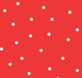 Dotted Fabric - White dots on Red - 100% Cotton -Drewie Pie Fabrics - Blender