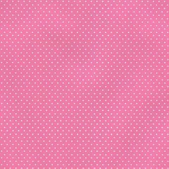 Pink White Dots Cotton Fabric - 100% Cotton Continuous cuts-Pink w/WHITE DOTS Blender