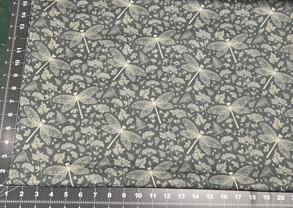 Dragonflies Cotton Fabric 100% Cotton - Continuous Cuts