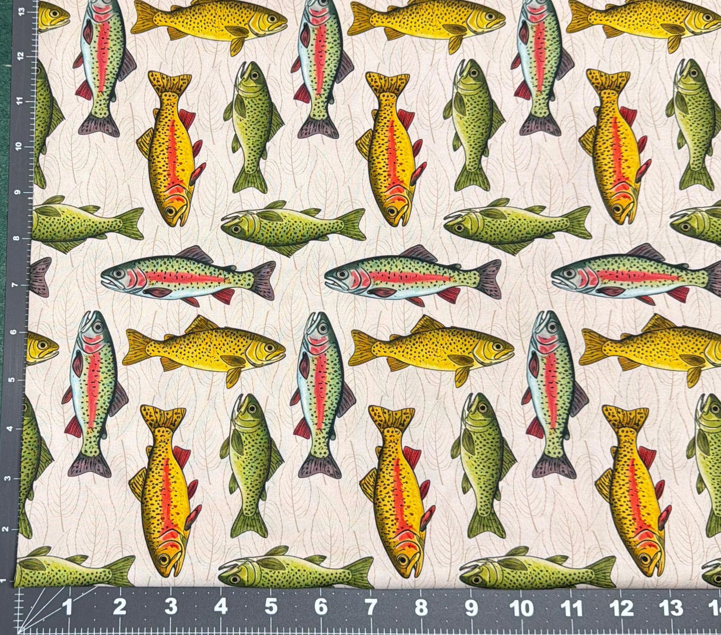 Outdoor Fish cotton fabric Continuous cuts- Drewie Pie Fabrics