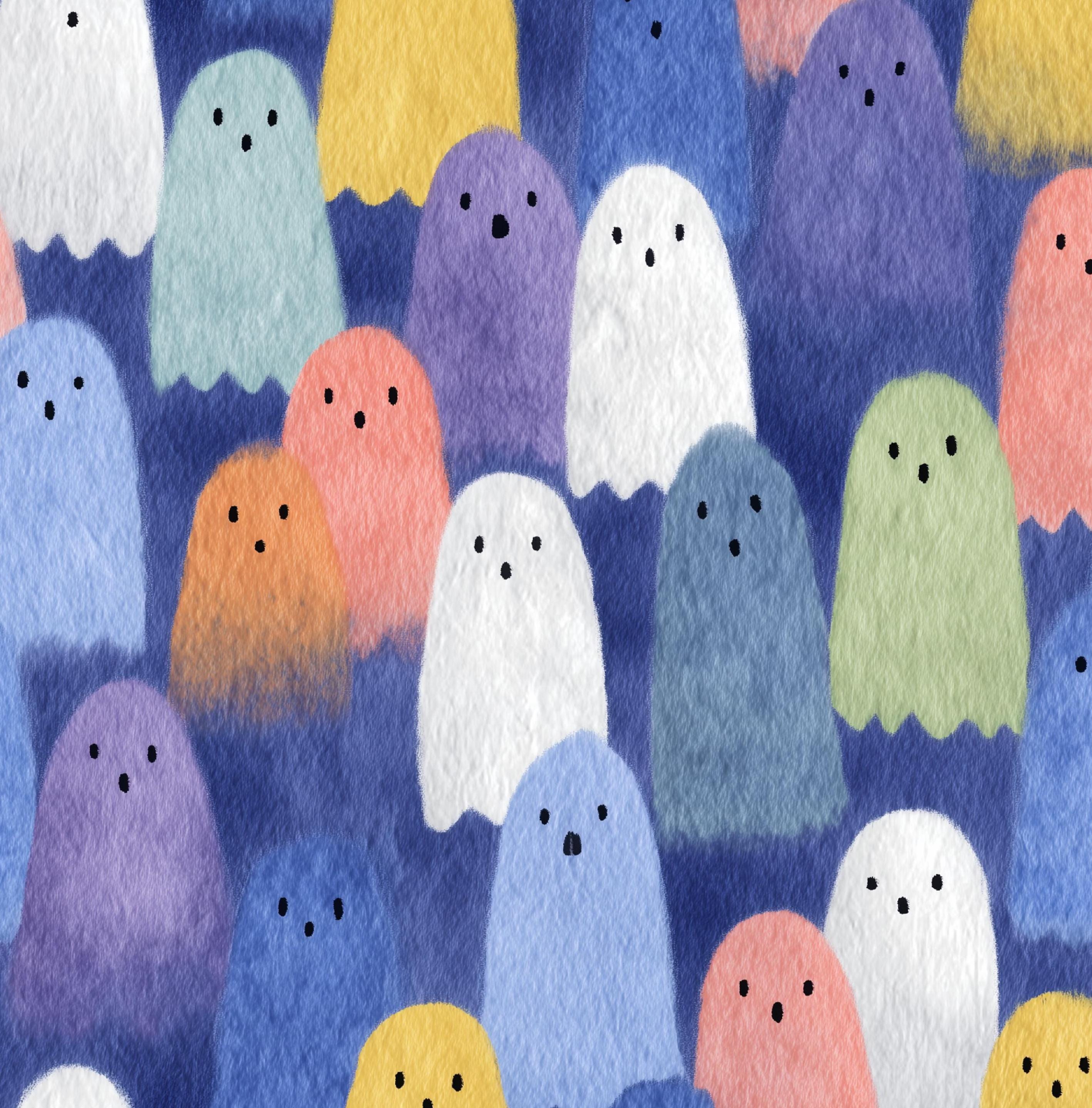 Cute Ghosts Halloween 100% Cotton Fabric - Drewie Pie Fabrics