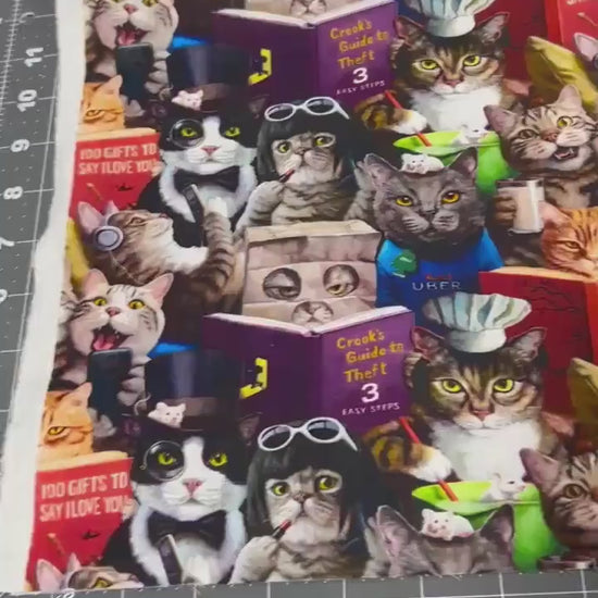Cat’s Meow Cotton Fabric - 100% Cotton- Continuous Cuts  Elizabeth’s Studio