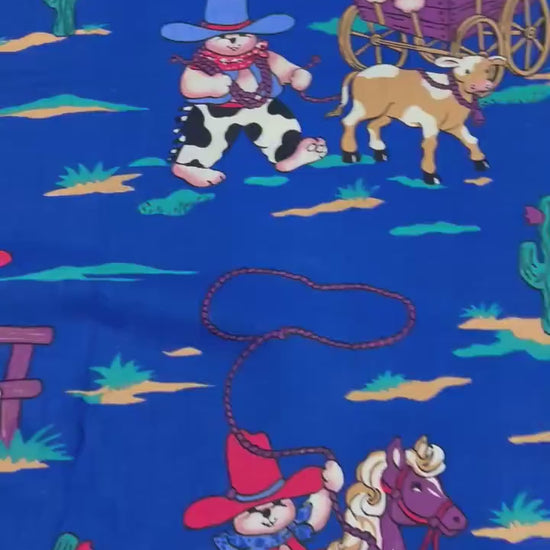 Western Guinea Pigs Novelty 100% Cotton Fabric- Fat Quarters, by the 1/2 yard - Cotton - Continuous Cuts-